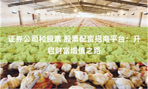 证券公司和股票 股票配资招商平台：开启财富增值之路