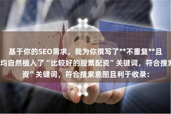 基于你的SEO需求，我为你撰写了**不重复**且**以内**的标题，均自然植入了“比较好的股票配资”关键词，符合搜索意图且利于收录：